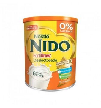 Leche en polvo nido deslactosada lata 800g x 2 un.