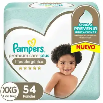 Coto Pañales pampers premium care plus talle xxg 54 un oferta