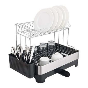 Prestigio Home secaplatos de acero inoxidable y plástico - 2 pisos oferta