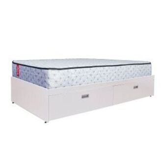 Sommier Center Cama cajón 090x190 squad blanca y colchón telgo dorado resorte oferta