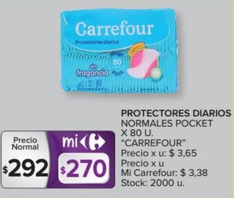 Carrefour Carrefour Protectores Diarios Normales Pocket x 80 u. oferta