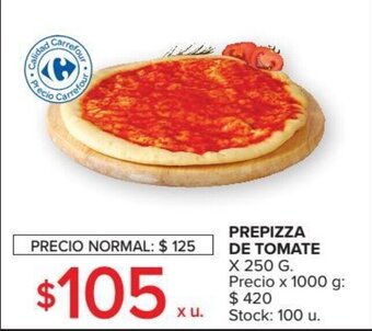 Carrefour Prepizza De Tomate x 250 g oferta