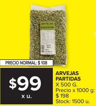 Carrefour Arvejas Partidas x 500 g oferta