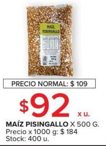 Carrefour Maíz Pisingallo x 500 g oferta