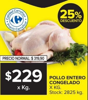 Carrefour Pollo Entero Congelado x kg oferta