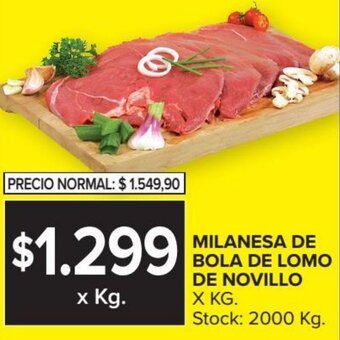Carrefour Milanesa de Bola de Lomo de Novillo x kg oferta