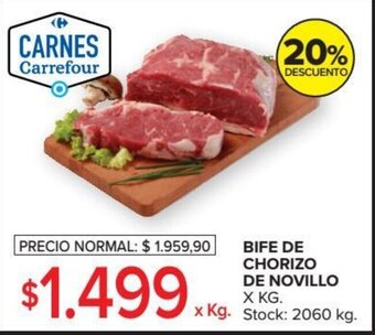Carrefour Bife de Chorizo de Novillo x kg oferta
