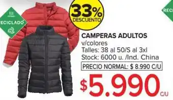 Carrefour Camperas Adultos V/Colores oferta