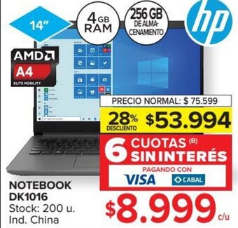 Carrefour HP Notebook DK1016 oferta