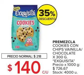 Carrefour Market Exquisita Premezcla Cookies Con Chips Vainilla / Chocolate x 300 g. oferta