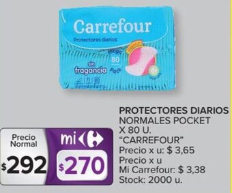 Carrefour Market Carrefour Protectores Diarios Normales Pocket x 80 u. oferta
