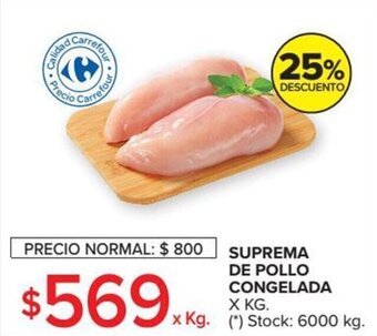 Carrefour Market Suprema de Pollo Congelada x Kg. oferta