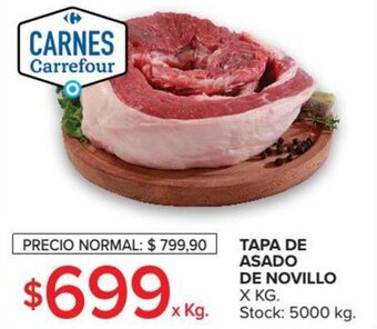 Carrefour Market Tapa de Asado De Novillo x kg oferta