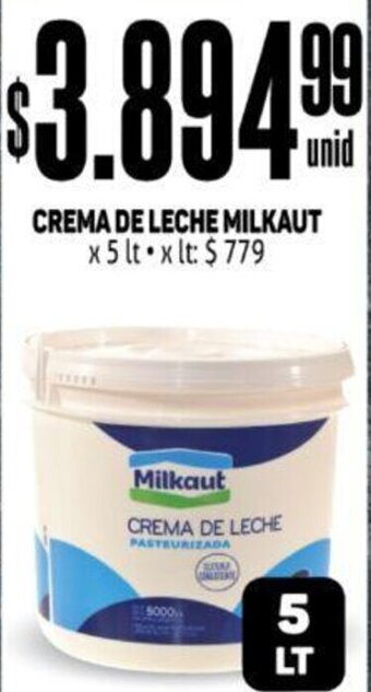 Makro Milkaut Crema de Leche x 5 lt oferta