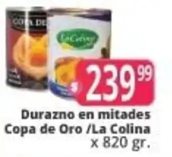 Autoservicio Capo Durazno En Mitades Copa de Oro / La Colina x 820 gr. oferta
