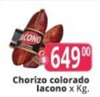 Autoservicio Capo Chorizo Colorado Lacono x kg oferta