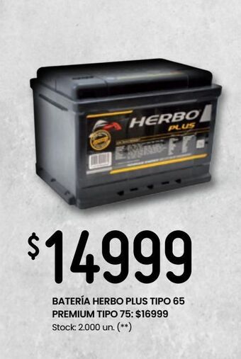 Changomas Batería herbo plus tipo 65 oferta