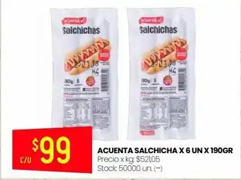 Changomas Salchichas acuenta 6un x 190g oferta