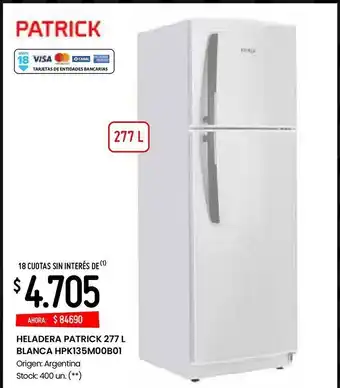 Changomas Heladeras patrick oferta