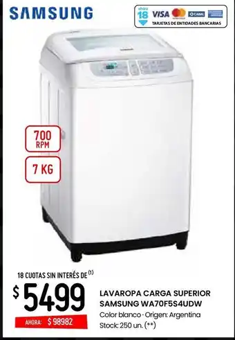 Changomas Lavarropas samsung oferta
