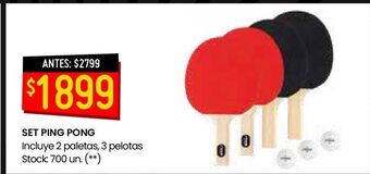 Changomas Set ping-pong oferta