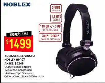 Changomas Auriculares noblex oferta