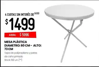 Changomas Mesa plástica oferta