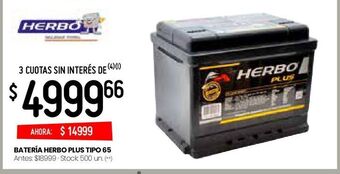 Changomas Batería herbo oferta
