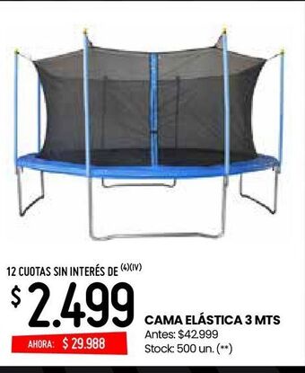 Changomas Cama elástica 3mts oferta