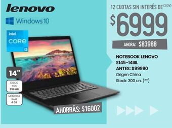 Changomas Notebook lenovo oferta