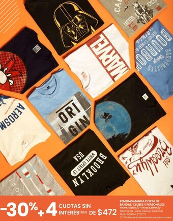 Changomas Remeras manga corta de bandas, clubes y personajes oferta