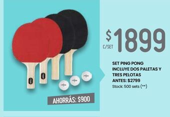 Changomas Set ping pong incluye dos paletas y tres pelotas oferta
