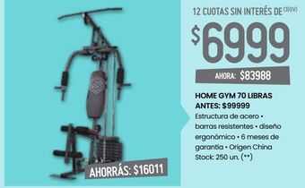 Changomas Home gym 70 libras oferta
