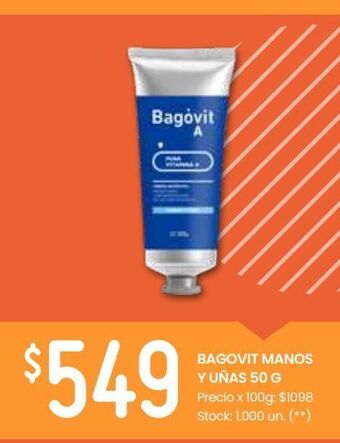 Changomas Bagovit manos y uñas 50 g oferta