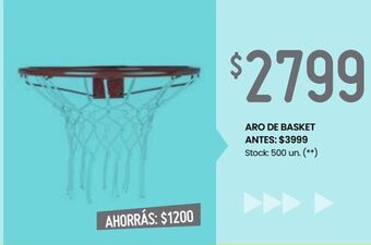 Changomas Aro de basket oferta