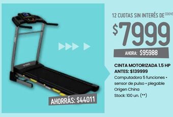 Changomas Cinta motorizada 1.5 hp oferta