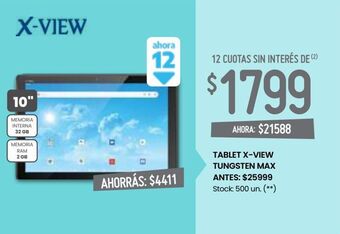 Changomas Tablet x-view oferta