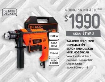 Changomas Taladro percutor con maletín oferta