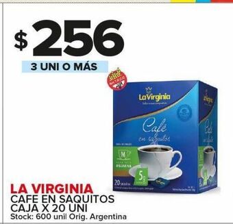 Carrefour Maxi La virginia cafe en saquitos oferta