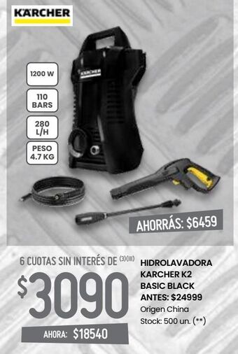 Changomas Hidrolavadora karcher k2 basic black oferta