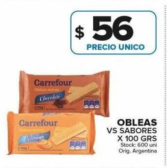 Carrefour Maxi Obleas vs sabores oferta