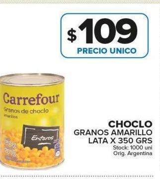 Carrefour Maxi Choclo granos amarillo oferta