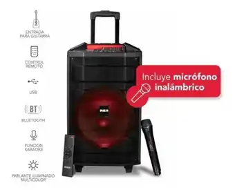 Monumental Hogar Parlante rca portatil carry bt 8" rsparty8 oferta