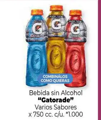 La Anonima Gatorade Bebida Sin Alcohol Varios Sabores x 750cc oferta