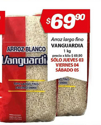 Almacor Vanguardia Arroz Largo Fino 1kg oferta