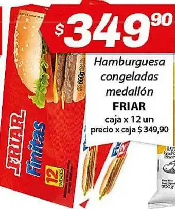 Almacor Friar Hamburguesa Congeladas Medallón x 12un oferta
