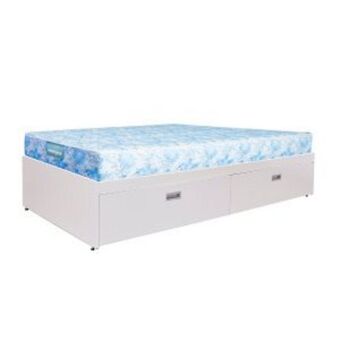 Sommier Center Cama cajón 090x190 squad blanca y colchón meyer vida espuma oferta