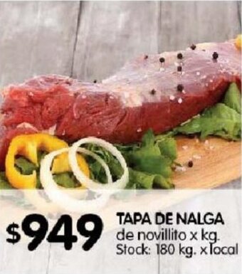 Disco Tapa de Nalga de Novillito x kg oferta