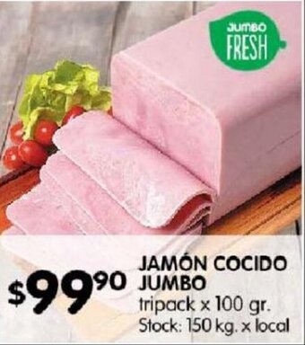 Disco Jamón Cocido Jumbo Tripack x 100 gr oferta