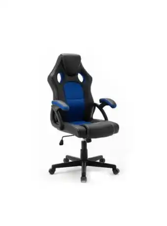 El Mundo del Juguete Silla escritorio gamer ergonómica cuero sintético negro/azul oferta